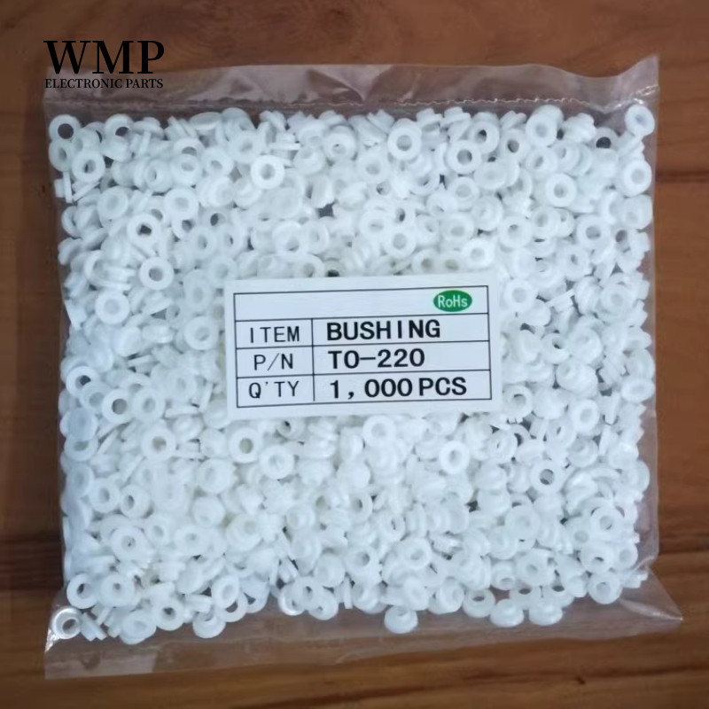 1000ชิ้นสีขาว ถึง-220 ทรานซิสเตอร์ฉนวนฉนวนกันความร้อนหมวกแหวนและเครื่องซักผ้าสําหรับ ม3 สกรู