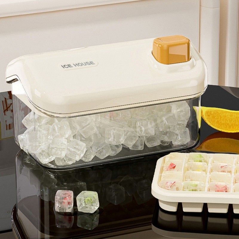 พร้อมส่ง ถาดทำน้ำแข็ง วัสดุเกรดอาหารที่ปลอดภัย ความจุขนาดใหญ่ 64ช่อง มีฝาปิด - รูปที่ 5