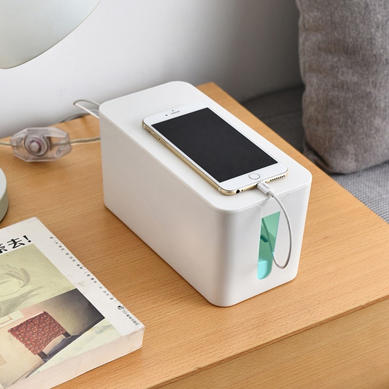 ซ็อกเก็ตซ็อกเก็ตกล่องเก็บรางปลั๊กไฟสายไฟสายเคเบิลข้อมูลที่ชาร์จ ที่เก็บสายไฟ เครื่องมือที่มีประโยชน์ ฮับเดสก์ท็อป - รูปที่ 3