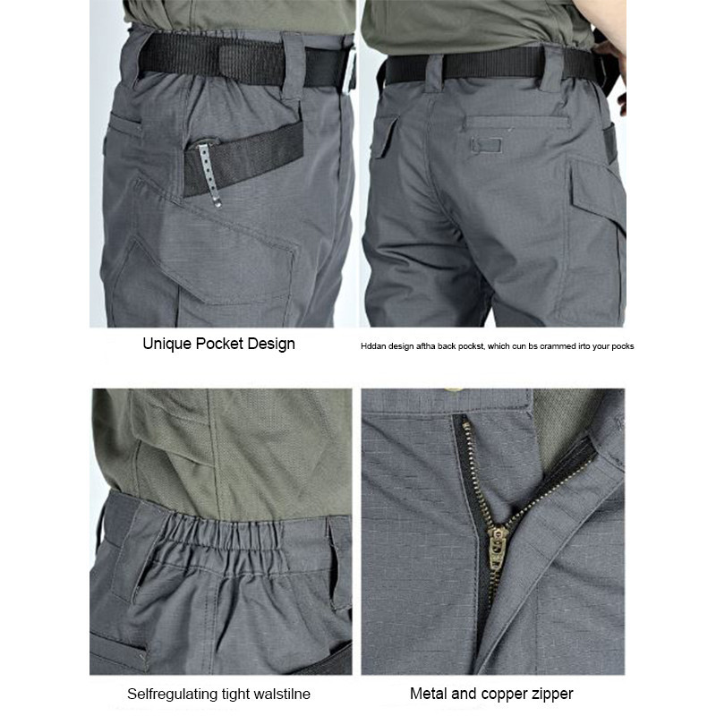 ZITY🔥กางเกงคาร์โก้ผู้ชาย IX6/IX11 S-3XL หลายกระเป๋า  กันน้ำ ดูดซับเหงื่อ ชุดฝึกซ้อม ดูดซับเหงื่อ⚡กรุงเทพจัดส่งสินค้า - รูปที่ 2