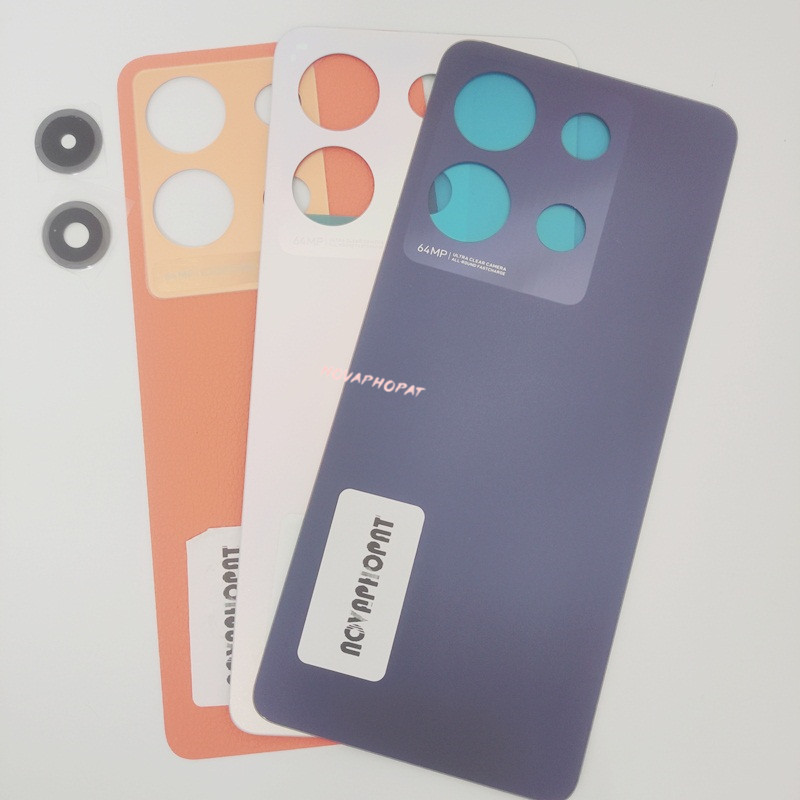 สําหรับ Infinix Note 30 4G X6833 X6833B แบตเตอรี่ฝาหลังด้านหลังประตูกระจกเลนส์