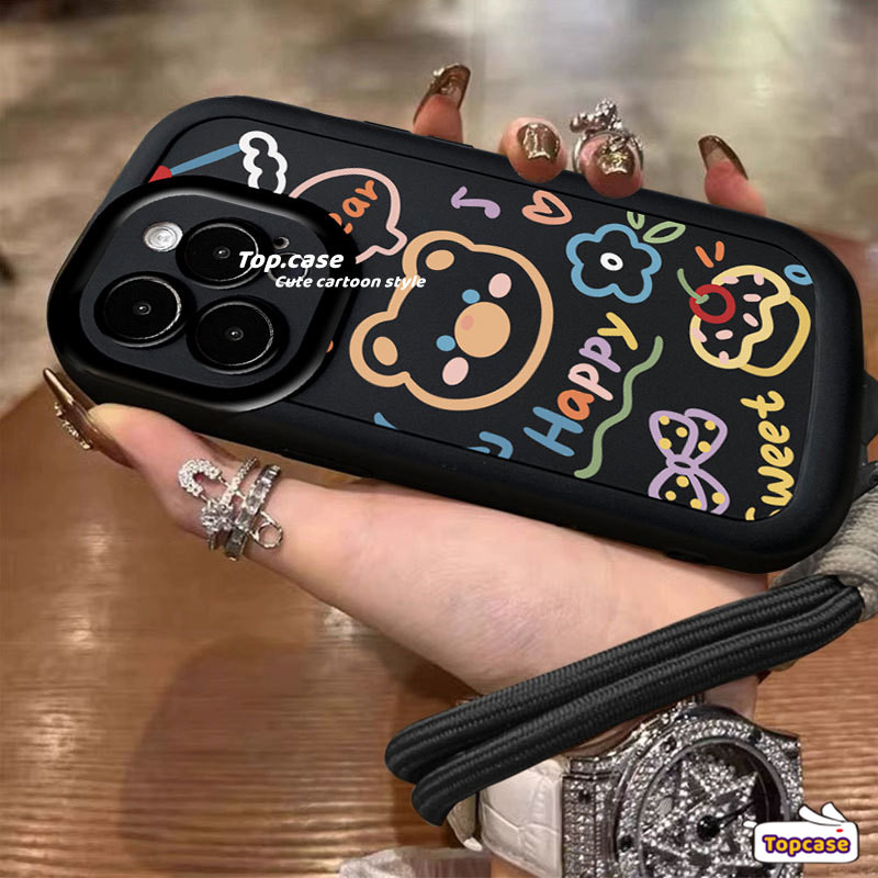 สําหรับ Vivo Y19s Y100 Y03 Y18 Y28 Y17s Y27 Y36 Y35 Y16 Y02s Y22s Y15A Y15S Y21s Y20S Y20i Y12s Y95 Y93 คลุมทั้งหมดY50 เลนส์ Happy Bear