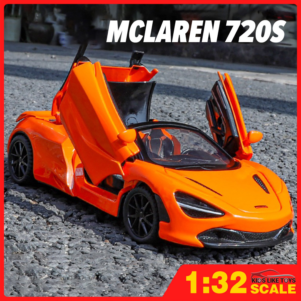 Klt 1:32 McLaren 720S Supercar โมเดลรถเหล็กรถโลหะผสมของเล่นของขวัญสําหรับเด็กเด็กผู้หญิง