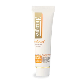 Smooth E ครีมกันแดด Physical White Babyface (White/Beige) SPF50+ PA+++ UV Expert สมูทอี 15 กรัม(สีขาว/สีเบจ)[DKP]
