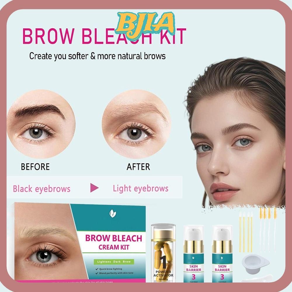 Bja Brow Bleach Kit, Quickใช้งานง่าย Brow Lightening Kit, Hot Eyebrow Bleach 5 Applications No Drip 