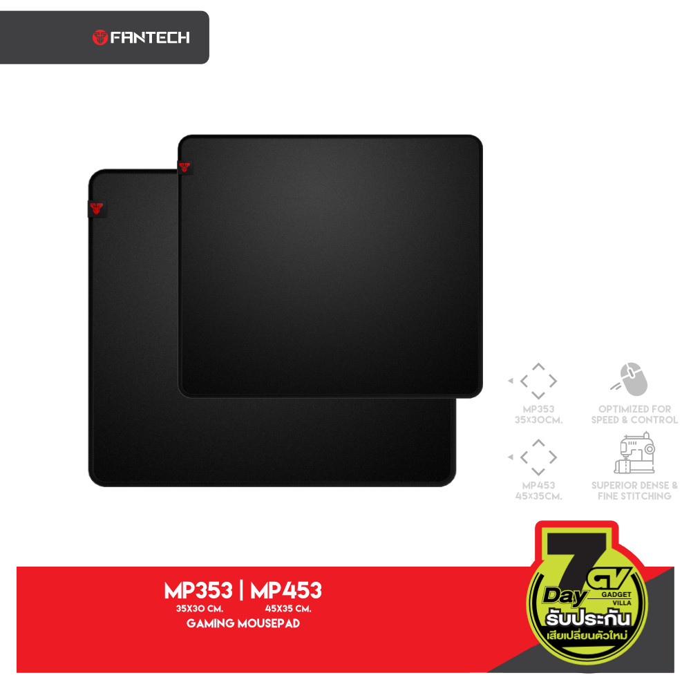 Fantech Agile Gaming Mousepad มี 2 รุ่น MP353 ขนาด 35cm และ MP453 ขนาด 45cm แผ่นรองเม้าส์ แบบสปีด fo