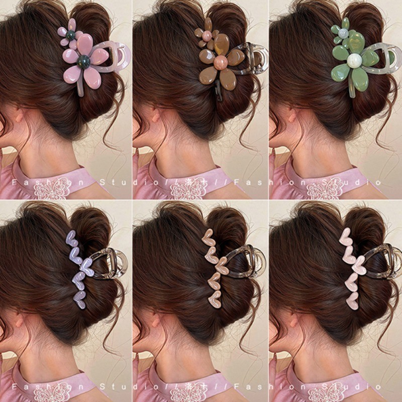 คลิปหนีบผมลายดอกไม้ สำหรับฤดูร้อน