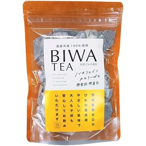 ชา Biwa ที่ผลิตในญี่ปุ่น 2G x 30 แพ็คเก็ตถุงชาใบ biwa 100% จากจังหวัดคาโกชิม่า【Direct from Japan】