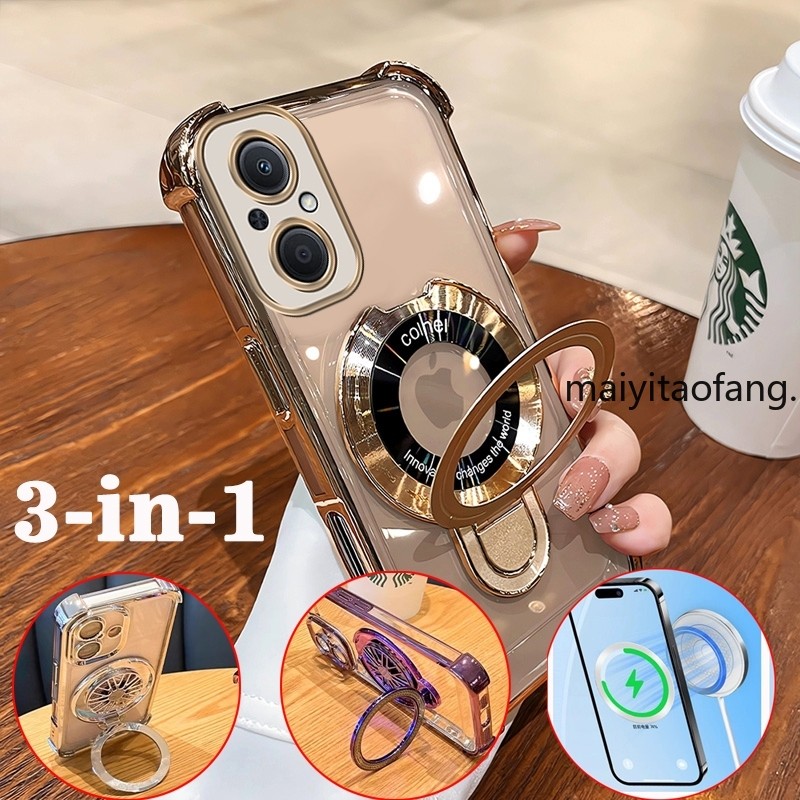 [3 In 1]เคสสําหรับRealme C67 C65 4G Softcaseซิลิโคนกันกระแทกปกการออกแบบใหม่ความงามเชือกเส้นเล็กกระจกแต่งหน้าพร้อมที่วางSJSFDD04 - รูปที่ 3