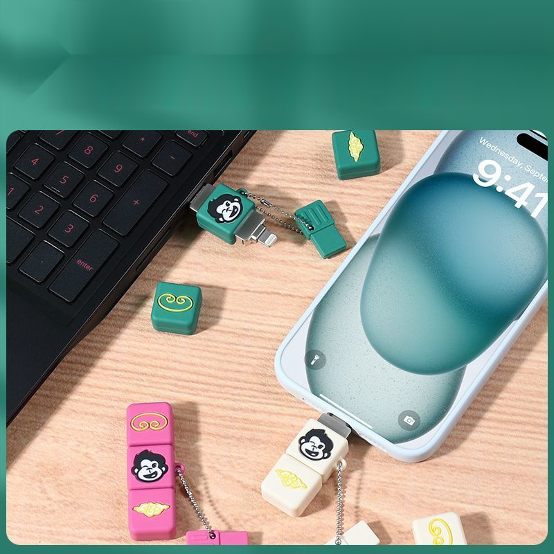 แฟลชไดรฟ์ USB โทรศัพท์ คอมพิวเตอร์ แฟลชไดรฟ์ USB แบบใช้คู่ ความเร็วสูง การ์ตูน แฟลชไดรฟ์ USB สร้างสร