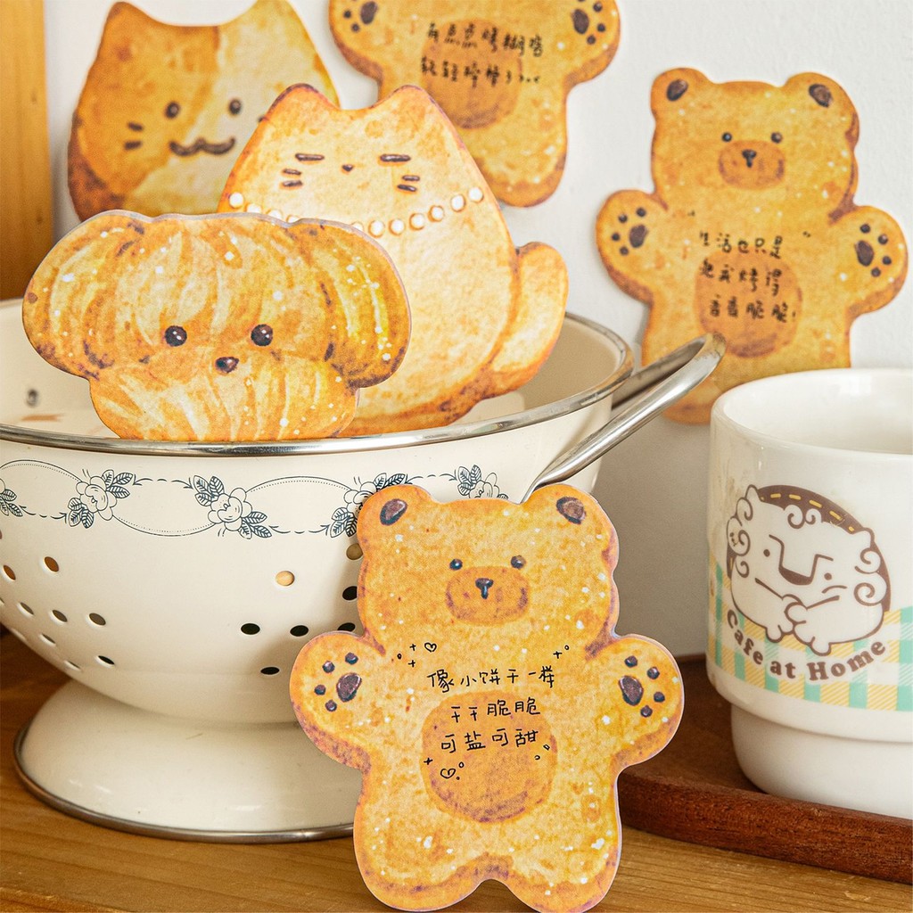 ไดลี่|30แผ่นลงในวัสดุภาพประกอบน่ารักบันทึกเหนียวรูปทรงพิเศษกัดคุกกี้นักเรียนบันทึกข้อความnครั้งโพสต์คู่มือภูมิทัศน์ทําเองตกแต่งบันทึกคู่มือ