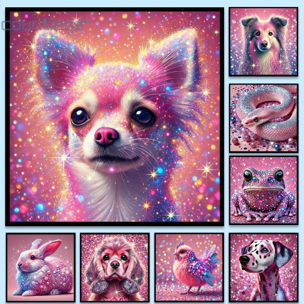 5d DIY Full Square Drill ภาพวาดเพชรสัตว์ชุดตกแต่งบ้าน Art 45x45 ซม.UK [courless.th]