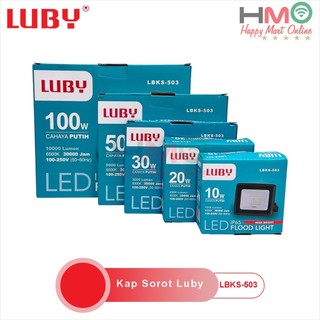 Luby Lampu Sorot LBKS-503 Kap Sorot Waterproof 10W 20W 30W 50W 100W Flood Light LED Lampu Tembak Lapangan Spanduk Billboard