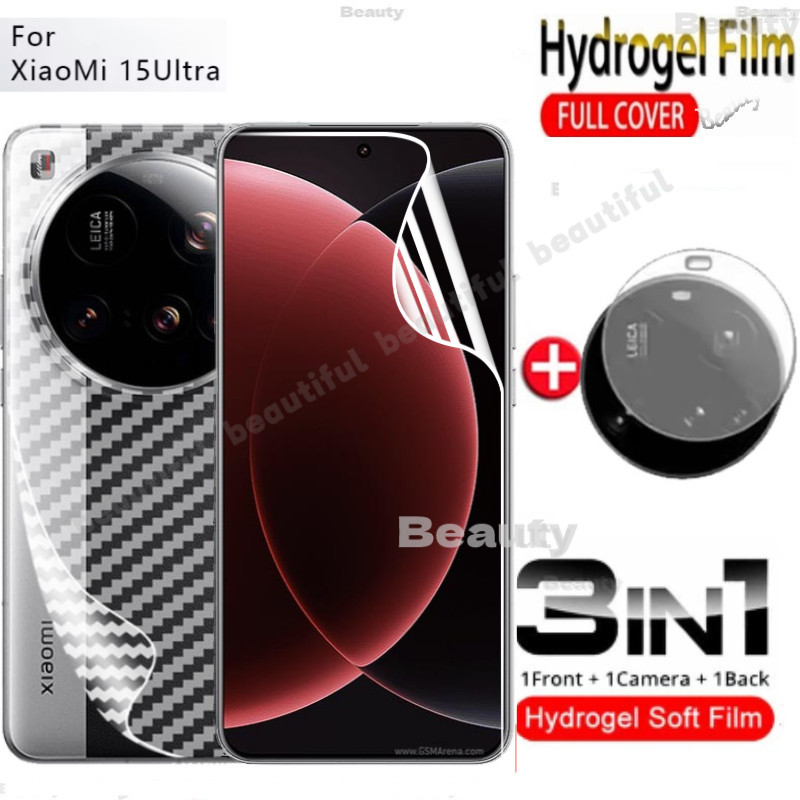 ฟิล์มไฮโดรเจลด้านหน้า Xiaomi 15Ultra ฟิล์มกันรอยหน้าจอสําหรับ Xiaomi 15 Ultra Pro 15Pro MI15Ultra Xi