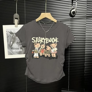 เสื้อผ้าแฟชั่นตามกระแส เสื้อผ้าสาวอวบไซส์ใหญ่ เสื้อยืดสาวอวบ เสื้อรัดรูป เสื้อครอปแต่งย่นข้าง