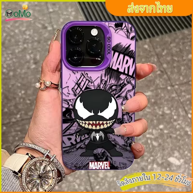 poison เคสไอโฟน 11 13 กันกระแทก ตลก สไปเดอร์แมน กรณีมือถือ สำหรับ iPhone15plus 16 promax 14 12mini XR/XSMax 7 8 SE2020 ราคา ถูกที่สุด ดีลบีเคเค แกลเลอรีภาพที่ 9