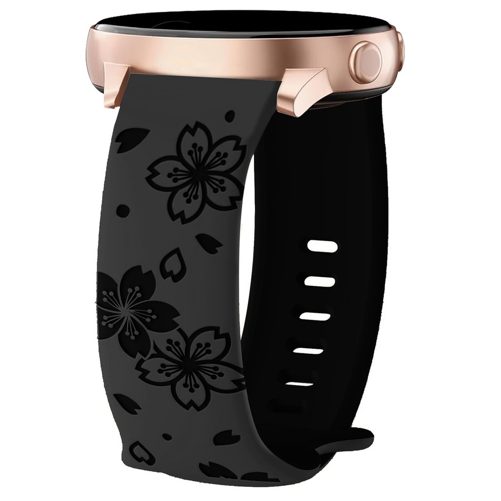 เหมาะสําหรับ กาแลคซี ดู 7 6 5 4 ดอกซากุระแกะสลักสีคู่, สายซิลิโคน 20 มม - รูปที่ 5