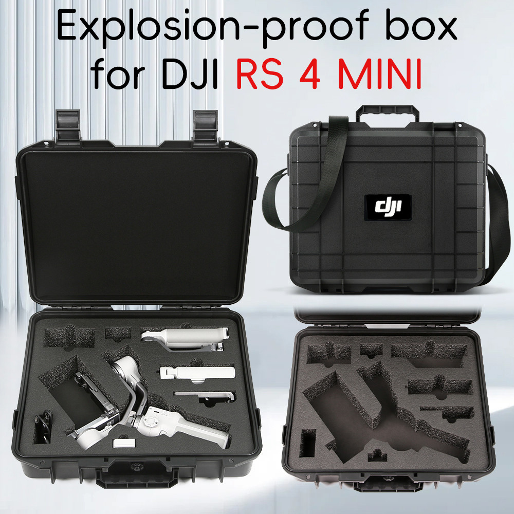 สําหรับกล่องเก็บ DJI RS 4 mini, ไม้กันสั่นมือถือ, ความปลอดภัยกล่องป้องกันการระเบิดรอบด้าน, กล่องป้องกันอุปกรณ์เสริมกล้องขนาดเล็ก rs4