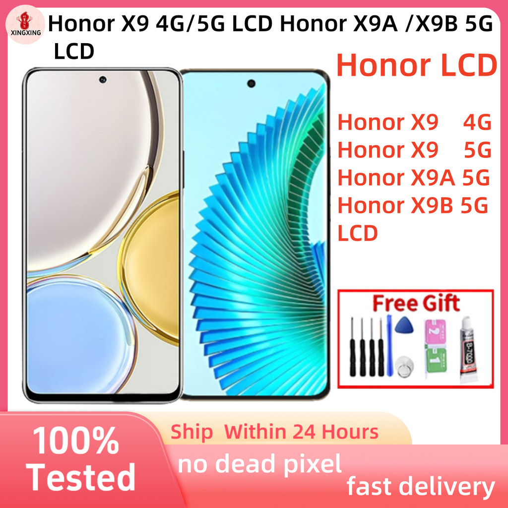 สําหรับ Huawei Honor X9 4G/5G LCD/Honor X9A 5G LCD/Honor X9B 5G หน้าจอ LCD หน้าจอสัมผัสและกรอบเปลี่ย