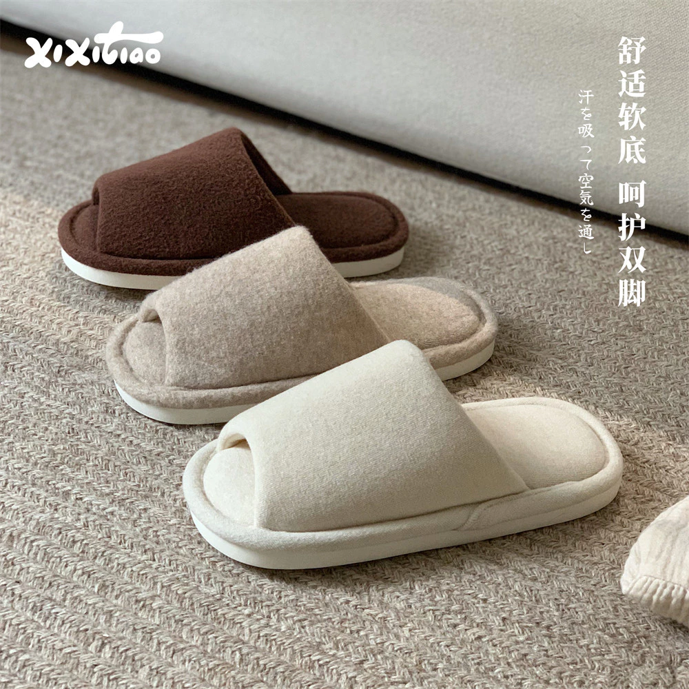 Xixtiao รองเท้าแตะผ้าฝ้ายลินินเรียบง่าย Four Seasons สบาย Soft Sole ฤดูใบไม้ผลิฤดูร้อนรองเท้าแตะผู้ชายผู้หญิง