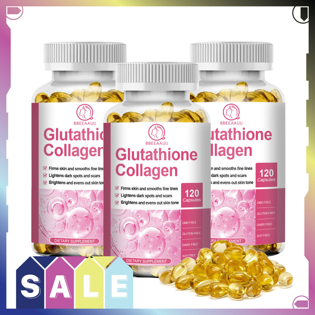BBEEAAUU Glutathione Collagen Capsules เพื่อผิวขาวกระจ่างใส ต่อต้านวัย และขจัดเมลานิน กลูตาไธโอนคอลลาเจน