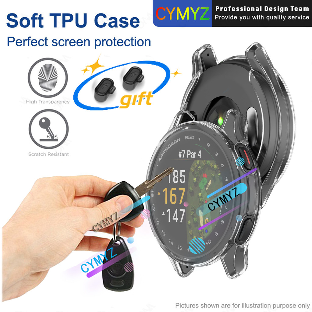 เคส Garmin Approach S50 360°Tpu เคสป้องกันรอบด้าน Approach S50 Case Full Cover Protective Film Garmi