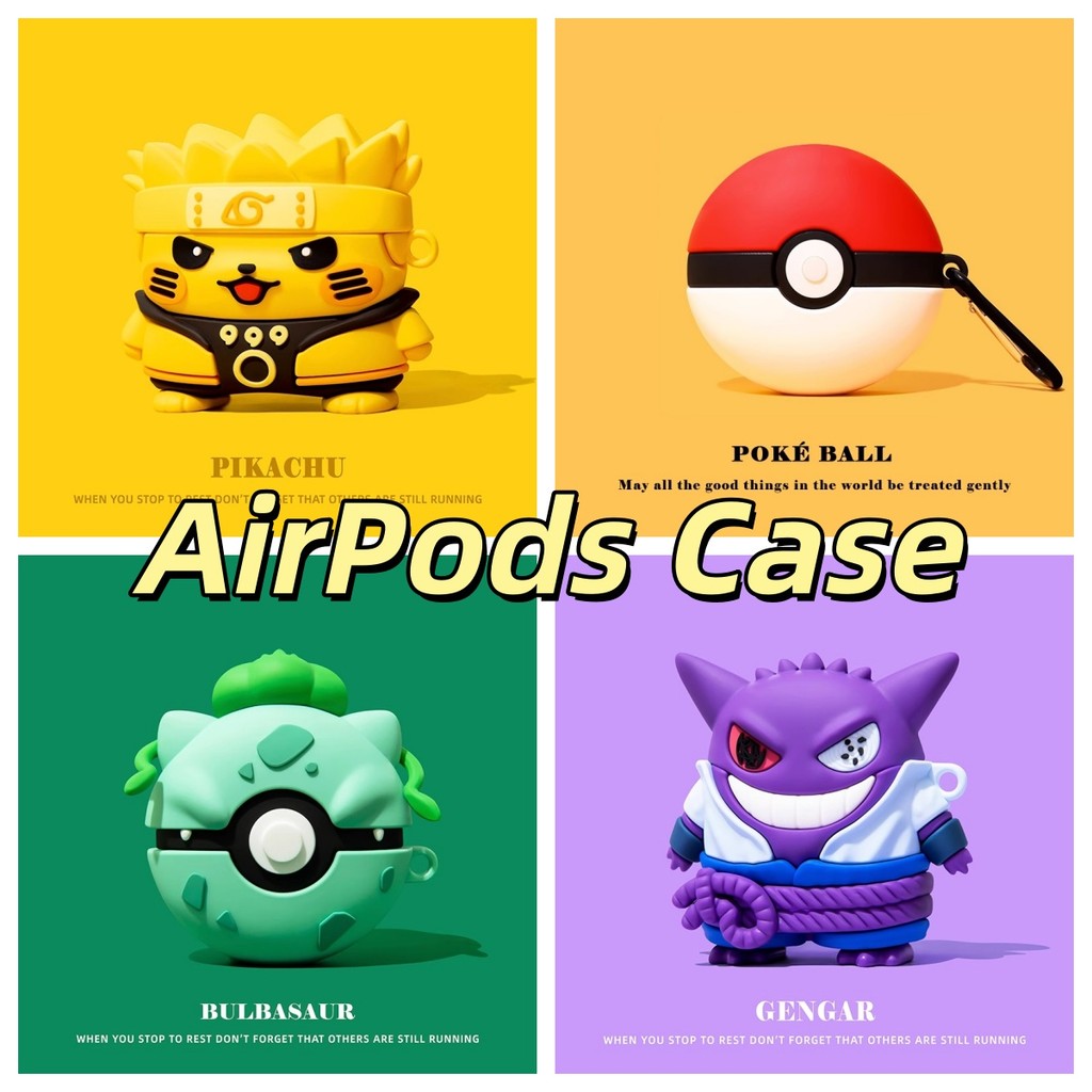 เคสสําหรับ AirPods 4 3 2 1 AirPods Pro2 Pro Apple หูฟังไร้สายป้องกันน่ารัก Pika Pokemon Master
