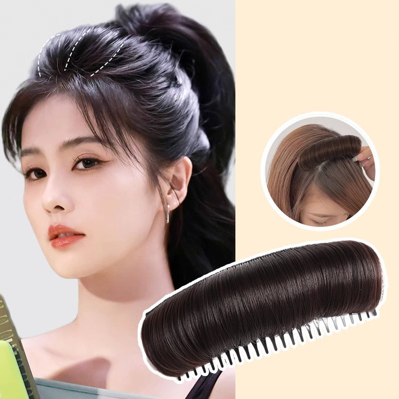 หวีวิกผมเพดานสูง สไตล์เกาหลี สําหรับผู้หญิง ที่หรูหรา และปุย สิ่งประดิษฐ์ กิ๊บติดผม เครื่องประดับผม เด็กผู้หญิง แฟชั่น