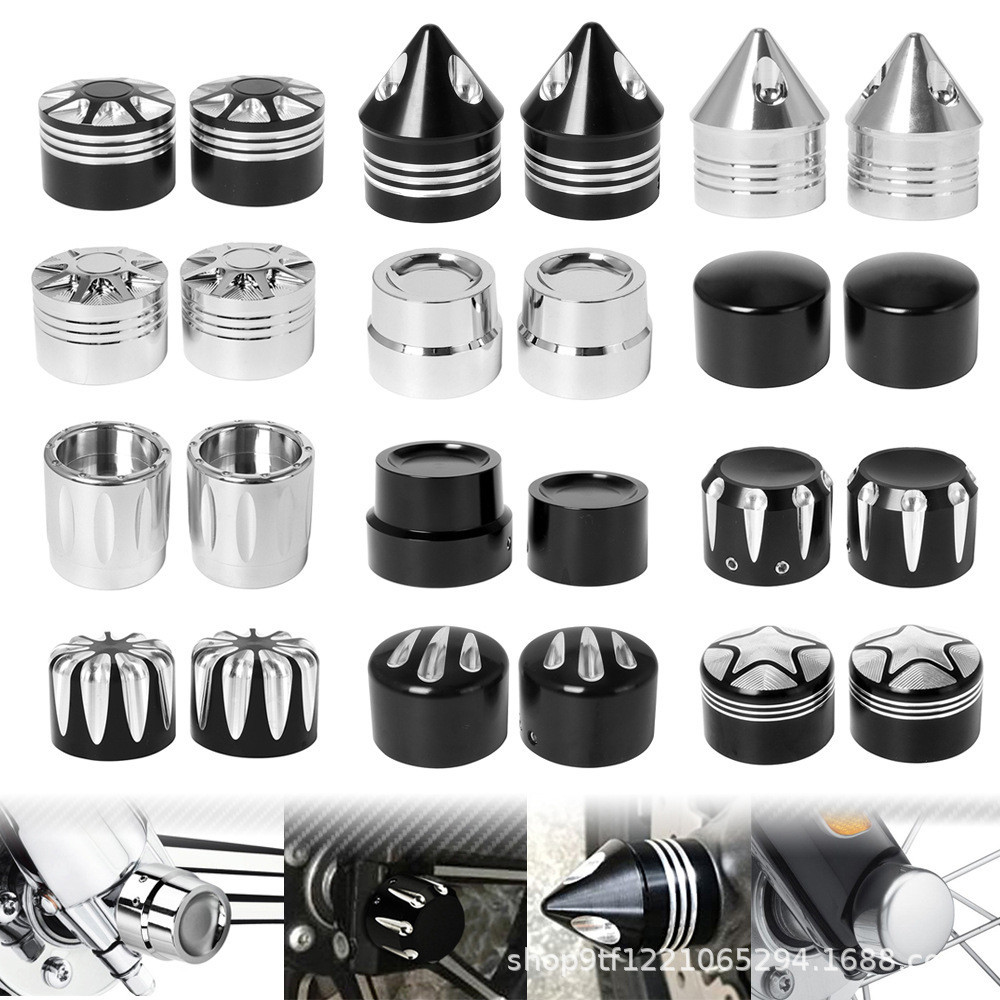 [ลดกระหน่ํา] ฝาครอบเพลาหน้า อลูมิเนียม CNC อุปกรณ์เสริม สําหรับแต่งรถจักรยานยนต์ Harley
