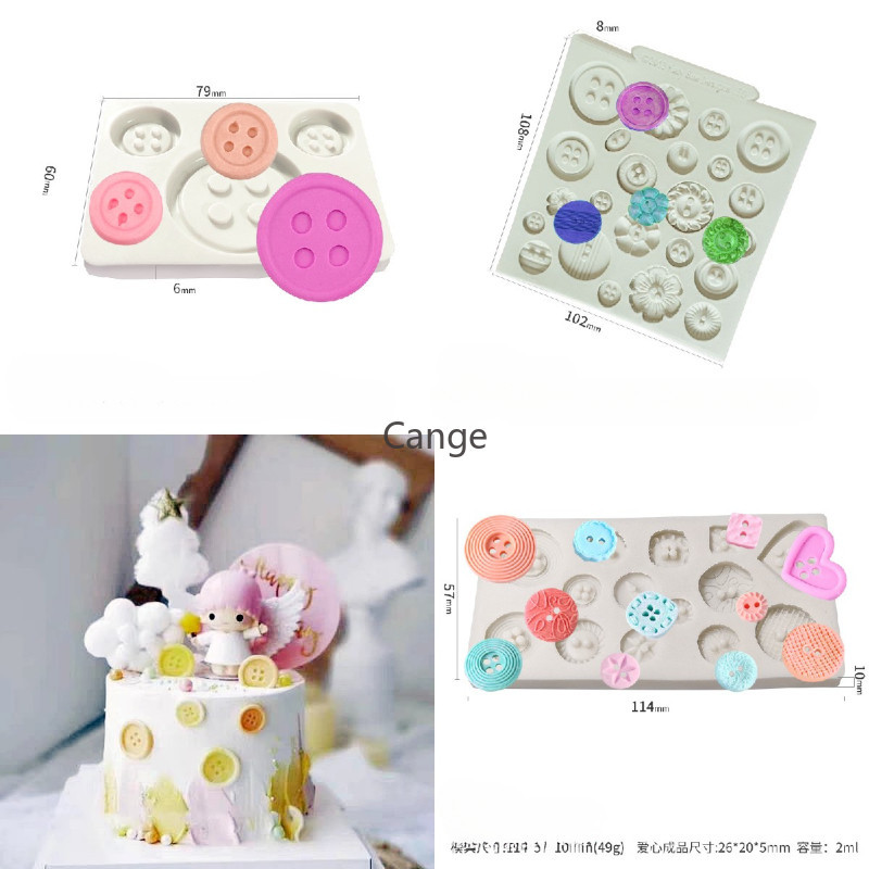 แม่พิมพ์ซิลิโคน รูปปุ่มกด สําหรับทําช็อคโกแลต ขนมหวาน DIY