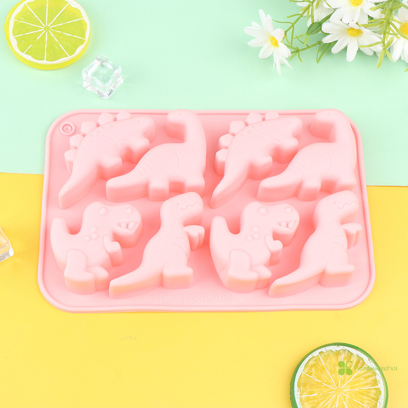 Familiesandhot> 1 ชิ้น 8 ช่องไดโนเสาร์แม่พิมพ์ซิลิโคน DIY ไดโนเสาร์เค้กตกแต่ง Candy Jelly เบเกอรี่เครื่องมือสบู่ Mould ถาดน้ําแข็งตกแต่งแม่พิมพ์ได้ดี