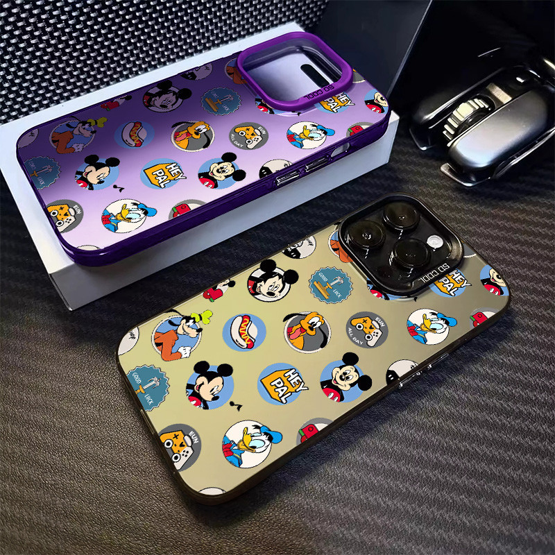 เคสโทรศัพท์มือถือ ซิลิโคนแข็ง กันกระแทก ปิดด้านหลัง เต็มจอ ลายการ์ตูนมิกกี้เมาส์ สําหรับ IPhone 15 14 13 12 11 Pro Max 7 8 Plus Se2020 Xr X Xs Max