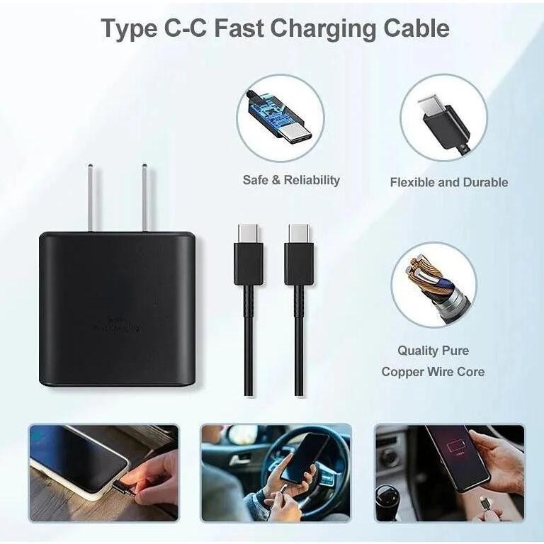 for ชาร์จเร็วสุด ชุดชาร์จ 45w หัวชาร์จเร็วซัมซุงของ type C to TYPE-C cable รองรับรุ่น S20 S21 S22 - รูปที่ 3