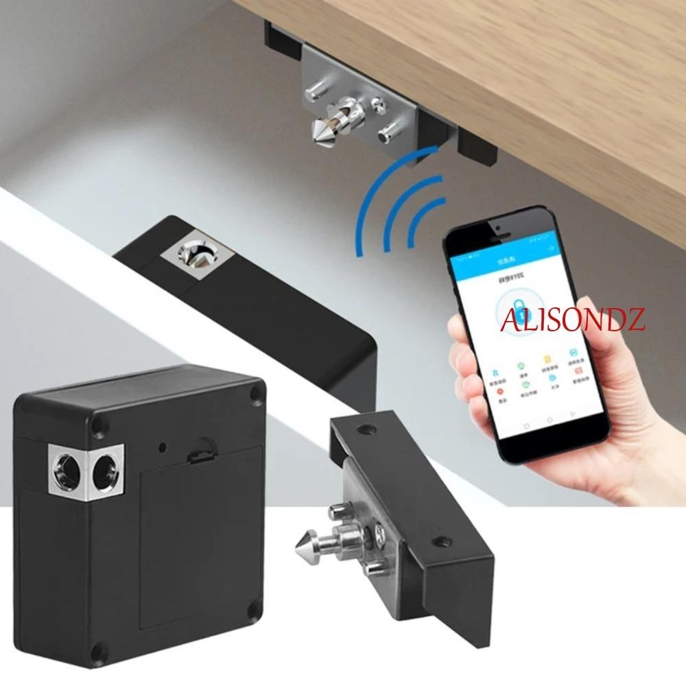 Alisondz RFID สมาร์ทล็อค ซ่อนง่าย ติดตั้งง่าย ล็อคลิ้นชักอัจฉริยะ DIY ความปลอดภัย การ์ด IC อิเล็กทรอนิกส์ เซนเซอร์ ตู้ล็อคประตูเดียว