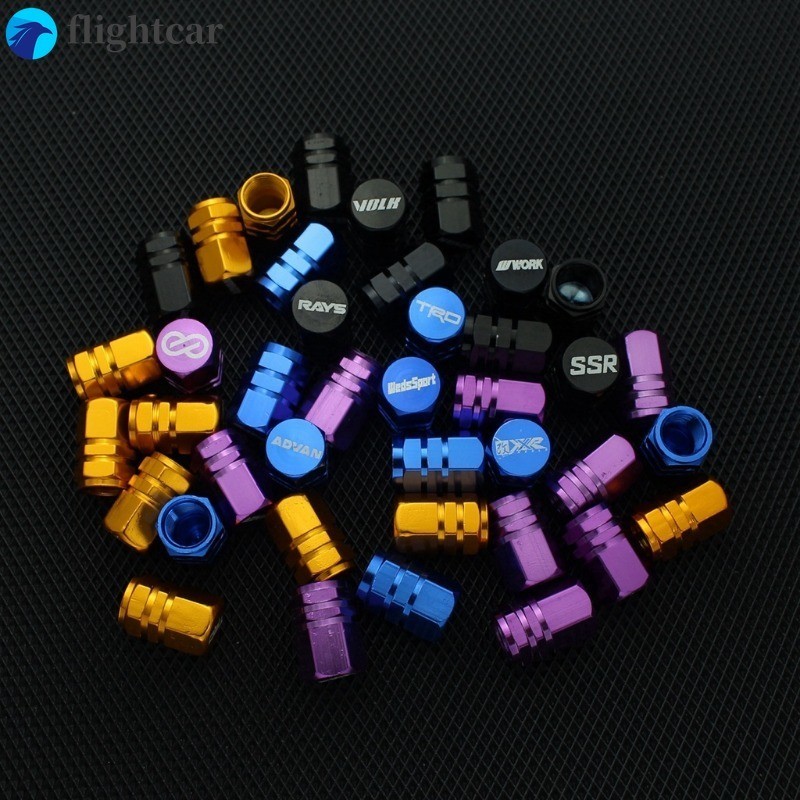 (FT) ฝาครอบวาล์วยางล้อรถยนต์ TRD MUGEN ADVAN RAYS VOLK SSR WORK XXR ENKEI 4 ชิ้น