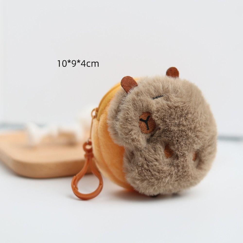 Gesh1 Capybara กระเป๋าใส่เหรียญตุ๊กตาอะนิเมะ,การ์ตูนสร้างสรรค์กระเป๋าใส่เหรียญขนาดเล็ก, Kawaii รอบกระเป๋าแฟชั่นจี้