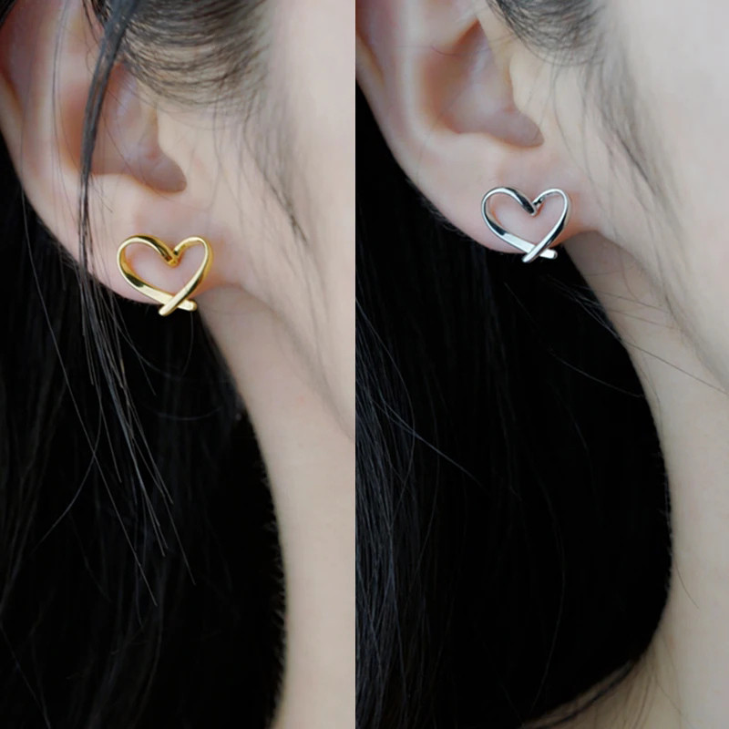 ต่างหูแบบหนีบ รูปหัวใจ ไม่เจาะ กันแพ้ เครื่องประดับ สําหรับงานแต่งงาน ปาร์ตี้