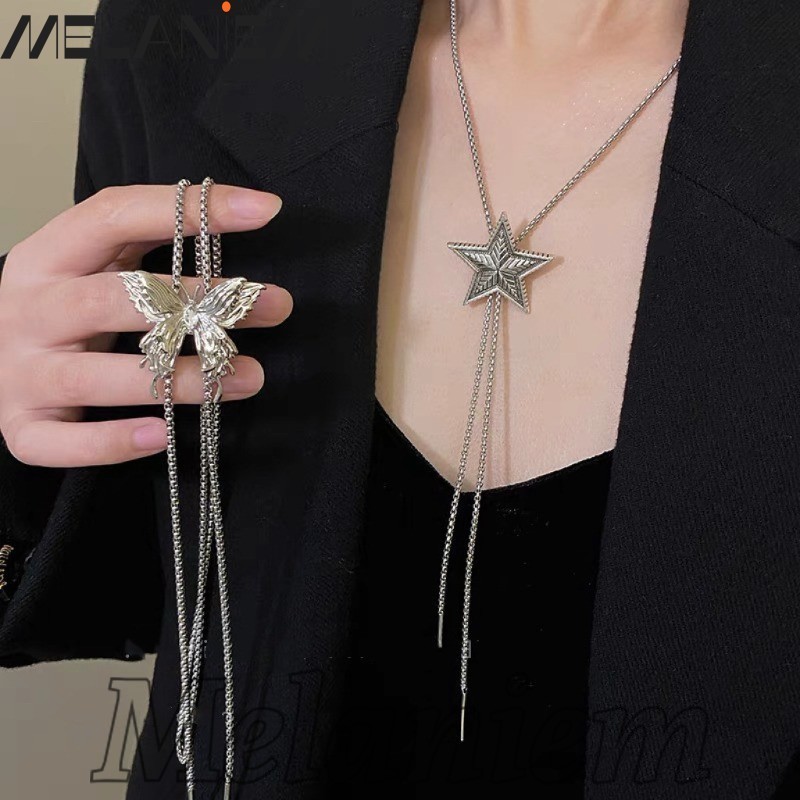 สร ้ อยคอจี ้ ดาวห ้ าแฉก - สร ้ อยคอโซ ่ พู ่ ยาว - อุปกรณ ์ เสริมเครื ่ องประดับ - สําหรับงานแต ่ 