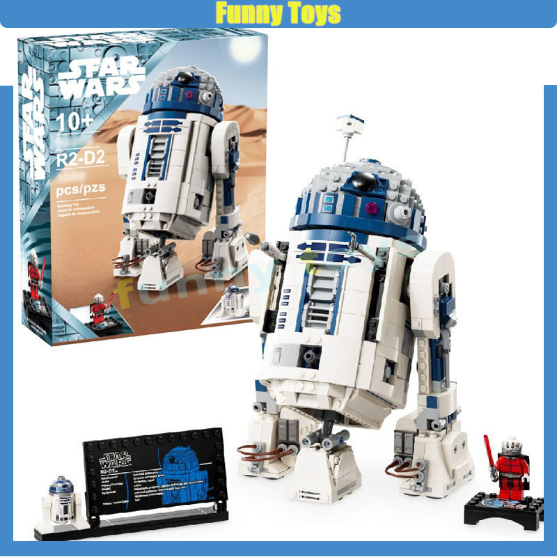 Star Wars Series 75379 Buildable R2-D2 Building Block Assembly เครื ่ องประดับของเล ่ นเพื ่ อการศึกษาเด ็ กผู ้ ใหญ ่ ของขวัญ