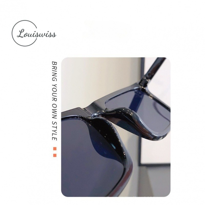 Louiswiss แว ่ นกันแดดกรอบสี ่ เหลี ่ ยมเรียบง ่ ายคลาสสิกสําหรับผู ้ ชายและผู ้ หญิงแว ่ นกันแดดขับรถตกปลากลางแจ ้ ง ราคา ถูกที่สุด ดีลบีเคเค แกลเลอรีภาพที่ 7