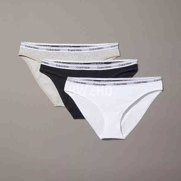 กางเกงใน กางเกงใน ck CALVIN KLEIN CK WAIST LETTER LOGO BRIEFS แพ็คสามชิ้นสีดํา สีขาว และสีเทา