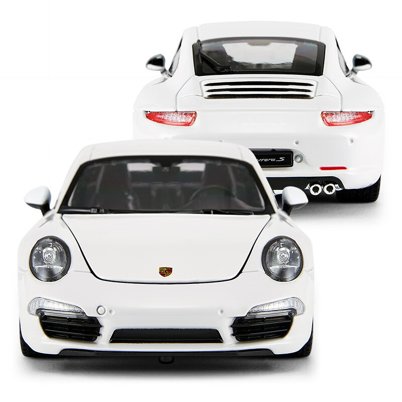 1: 24 Porsche 911 Carrera โลหะผสมรถสปอร์ตรุ่น Static เปิดประตูพวงมาลัย Linkage ของเล่นเลื่อน
