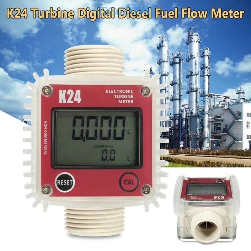 Mon Digital Die-sel Fuel Flow Meter Gauge Meter K24 สําหรับเครื ่ องมือวัด Turbine