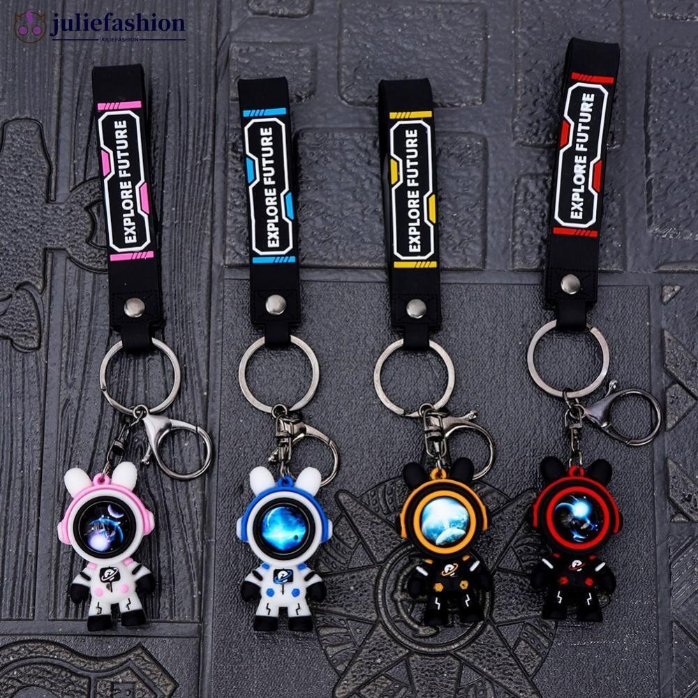 Juliefashion น่ารักการ์ตูนหมีสํารวจอนาคตรถ Key Chain จี้กระเป๋าจี้พวงกุญแจ Delicate Simple Key Chain สําหรับสาวคู่ของขวัญ B6M4
