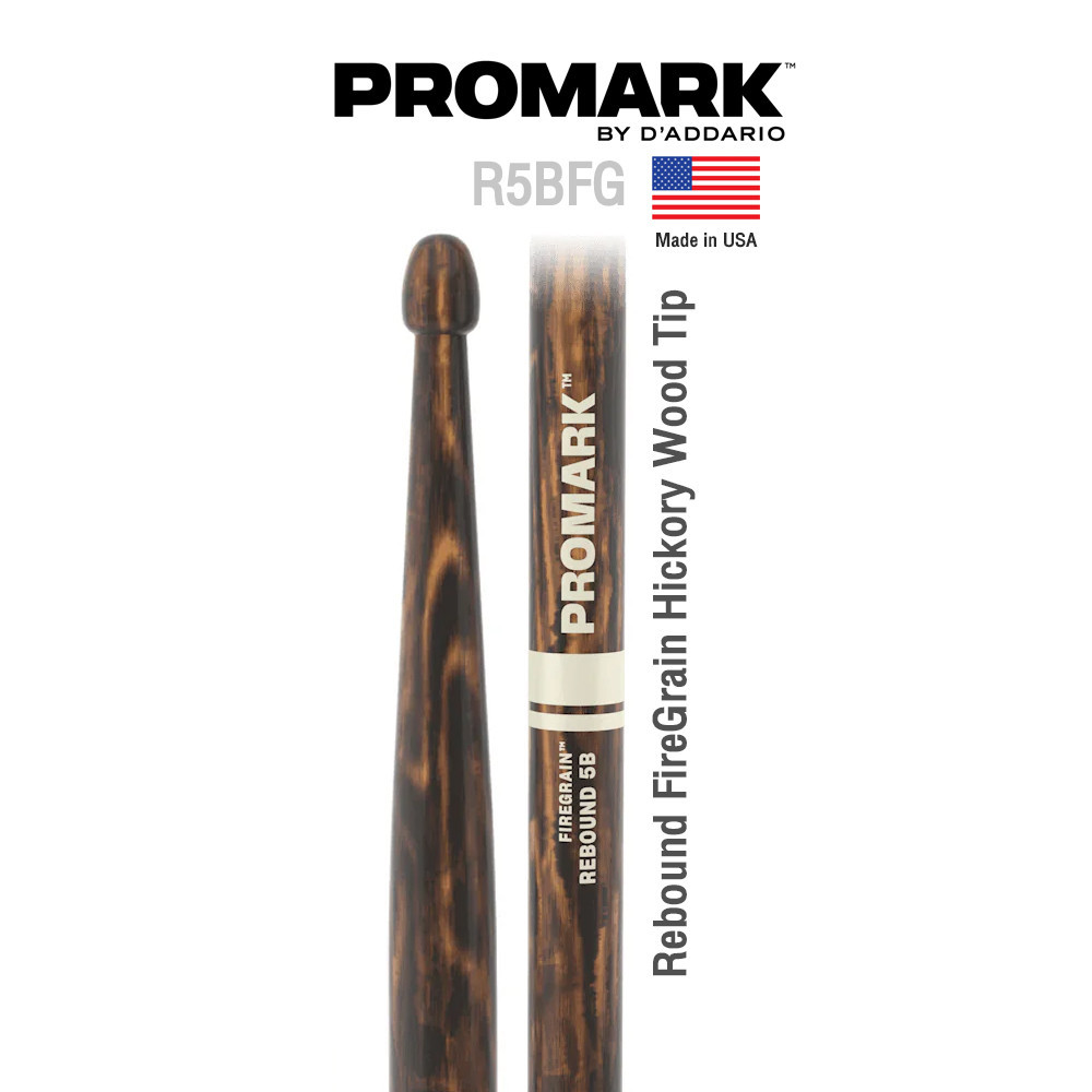 Promark™ ไม้กลอง FireGrain™ Rebound 5B ระดับมืออาชีพ สุดทนทาน รุ่น R5BFG ** Designed & Made in USA **
