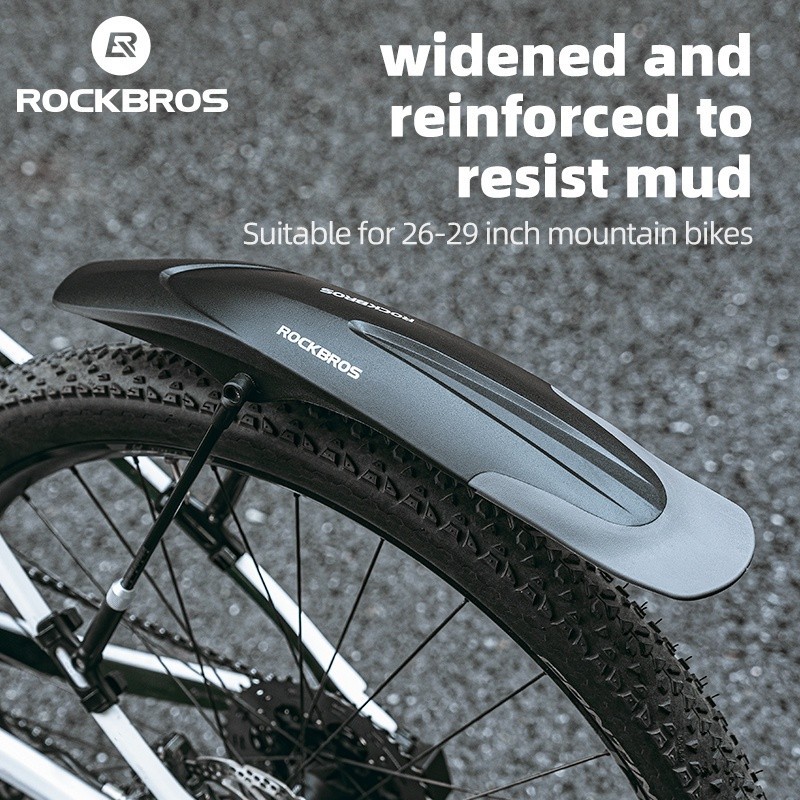 ROCKBROS Mountain Bike Fender Removable Quick Release Fender 26 27.5 29 Inches Universal Mudguard Fu