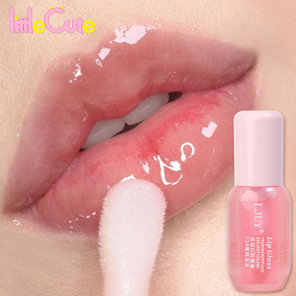 Crystal Jelly Lip Oil - Transparent Lip Plumper Serum - Plumping Lips Coat For Lipstick - Fruit Lip Balm - Lips Care Makeup Cosmetics - Hydrating Lip Gloss - Anti-Crack