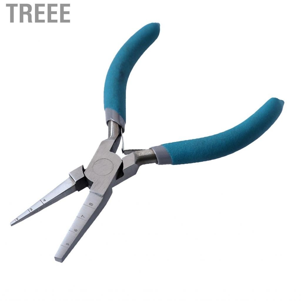 Treee 6in Double Square Nose Winding Pliers Multifunction Wire Looping W/Scales