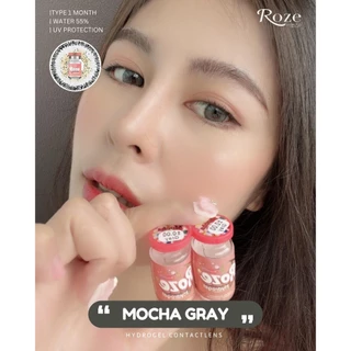 🔥คอนแทคเลนส์ Hydrogel❤️ขนาดบิ๊กอาย❤️ Mocha (Rozelens) สี : Brown/Gray