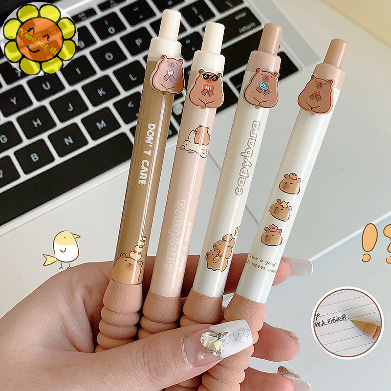 Yescont น ่ ารักการ ์ ตูน Capybara ปากกาเจล 0.5 มม.ปากกาสัตว ์ น ่ ารักปากกาสวยความงามสําหรับโรงเรียนอุปกรณ ์ สํานักงานเครื ่ องเขียน TH